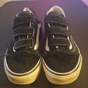 Black Velcro Vans Sneakers Size 6.5 W